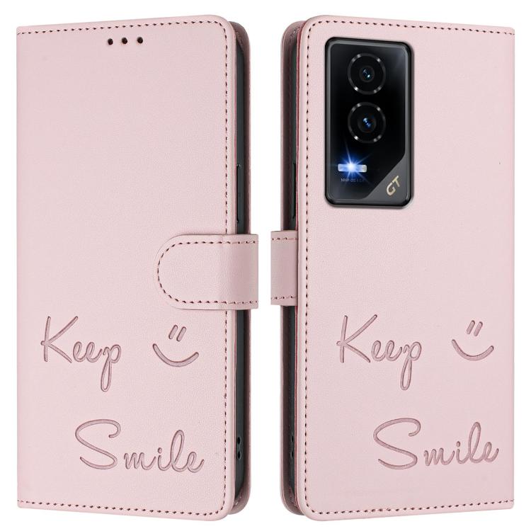 For Honor GT Smile Embossing RFID Leather Phone Case