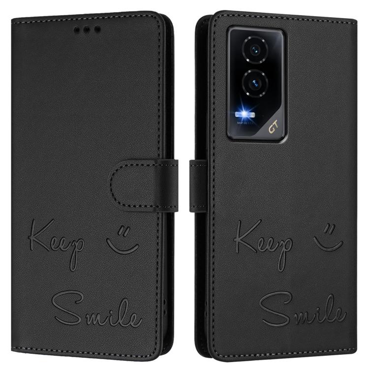 For Honor GT Smile Embossing RFID Leather Phone Case