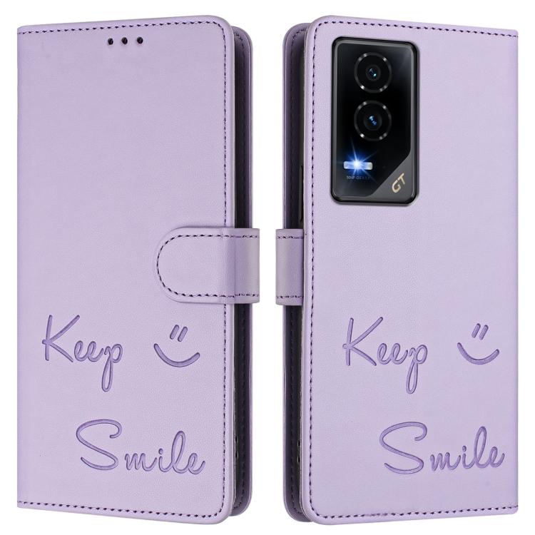 For Honor GT Smile Embossing RFID Leather Phone Case