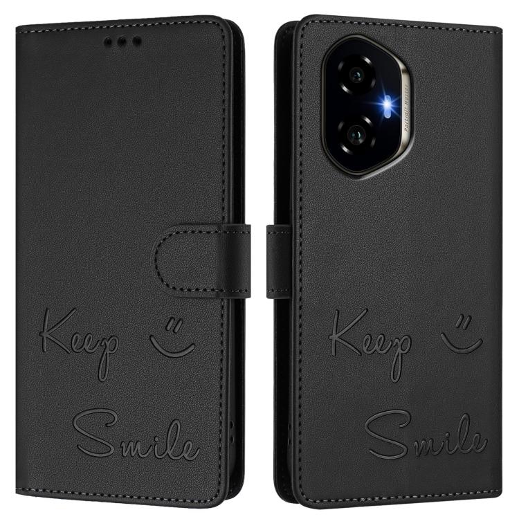 For Honor 300 5G Smile Embossing RFID Leather Phone Case