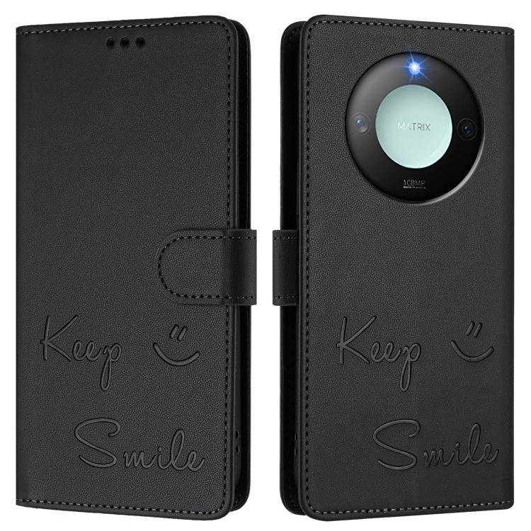 For Honor X9c Smart 5G Smile Embossing RFID Leather Phone Case