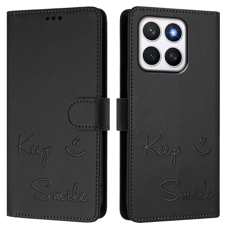 For Honor X8c 4G Global Smile Embossing RFID Leather Phone Case