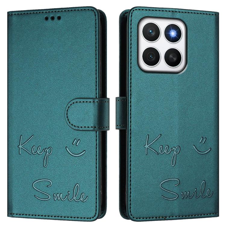 For Honor X8c 4G Global Smile Embossing RFID Leather Phone Case