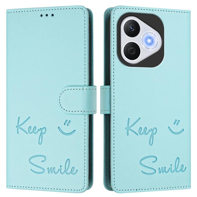 For Honor 400 Lite Global Smile Embossing RFID Leather Phone Case