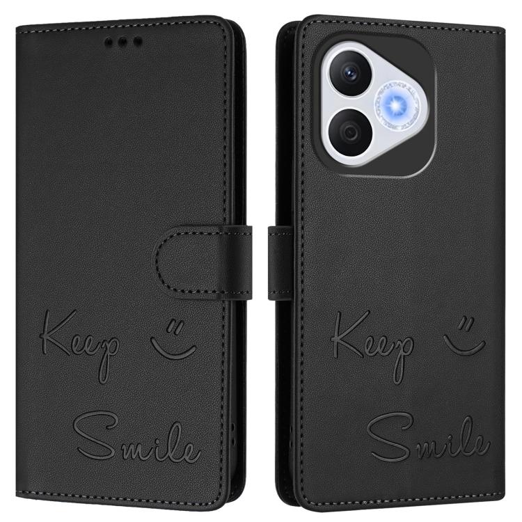 For Honor 400 Lite Global Smile Embossing RFID Leather Phone Case