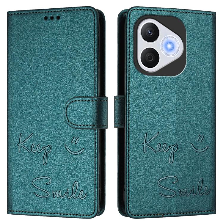 For Honor 400 Lite Global Smile Embossing RFID Leather Phone Case