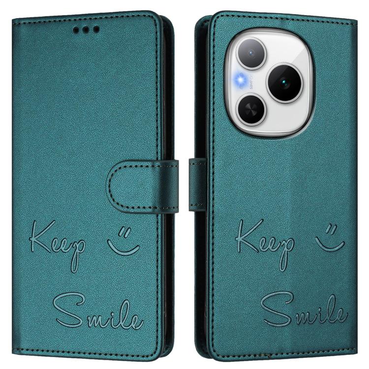 For Honor Power 5G Smile Embossing RFID Leather Phone Case