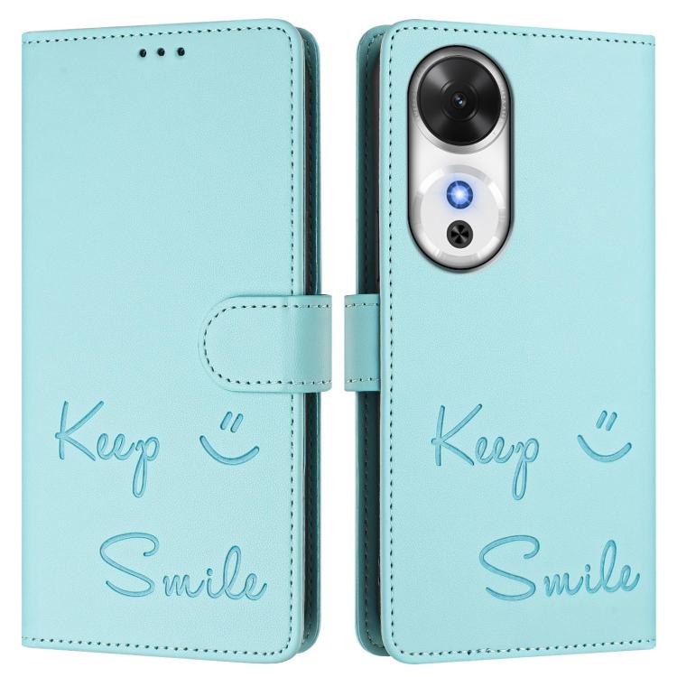 For Honor Play 60 5G Smile Embossing RFID Leather Phone Case