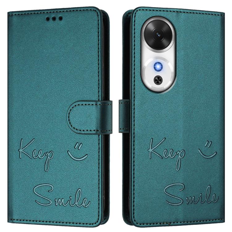 For Honor Play 60 5G Smile Embossing RFID Leather Phone Case