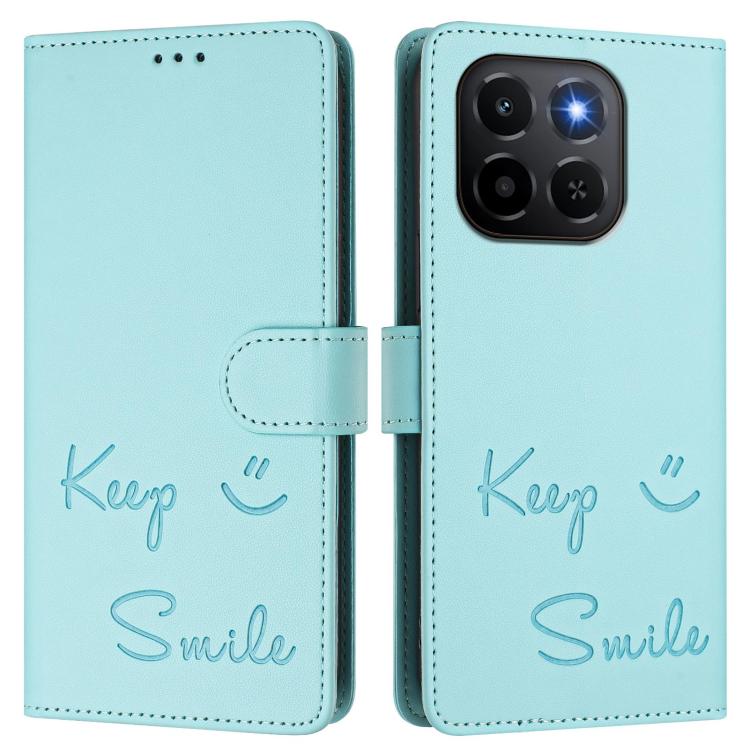 For Honor X6c 4G Smile Embossing RFID Leather Phone Case