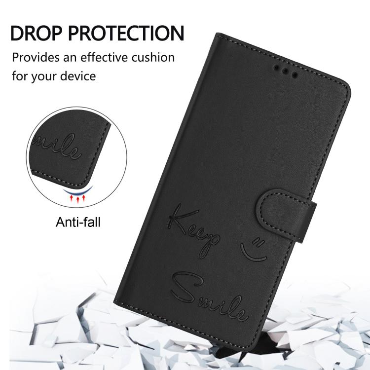 For Honor X5c Plus Smile Embossing RFID Leather Phone Case