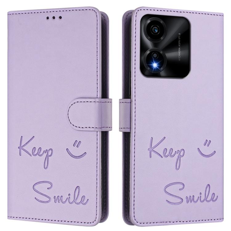 For Honor X5c Plus Smile Embossing RFID Leather Phone Case