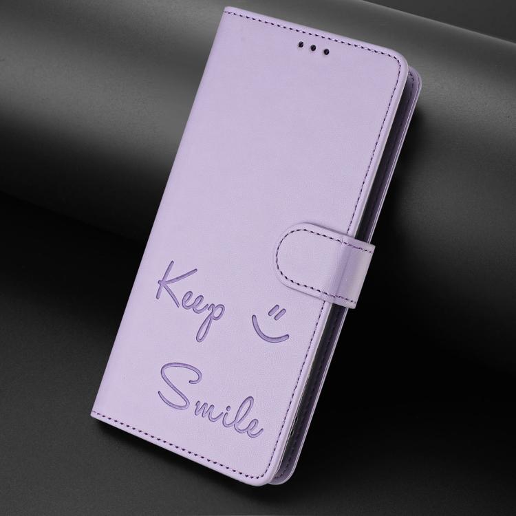 For Honor X5c Plus Smile Embossing RFID Leather Phone Case