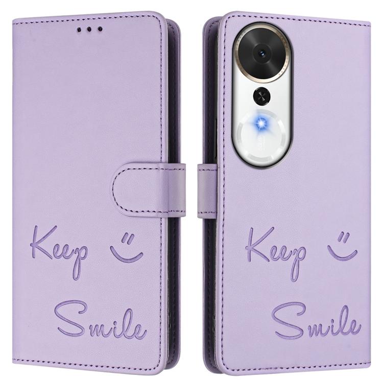 For Honor Play 70 Plus Smile Embossing RFID Leather Phone Case