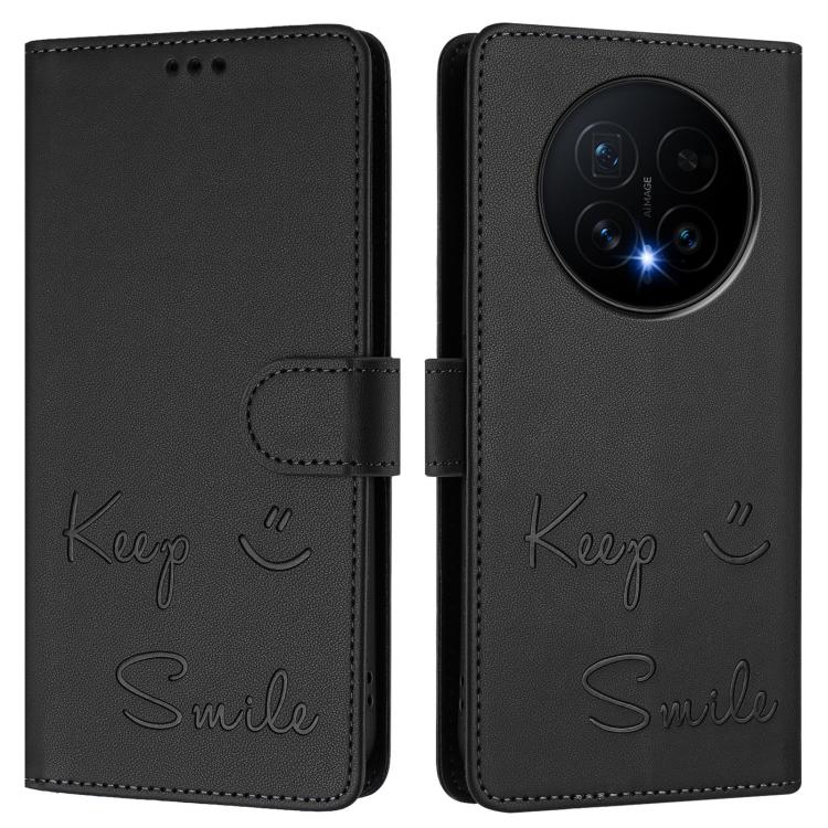 For Honor Magic8 Smile Embossing RFID Leather Phone Case