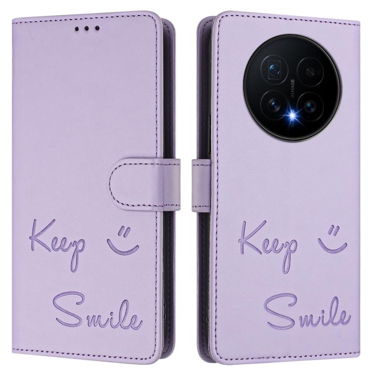 For Honor Magic8 Smile Embossing RFID Leather Phone Case