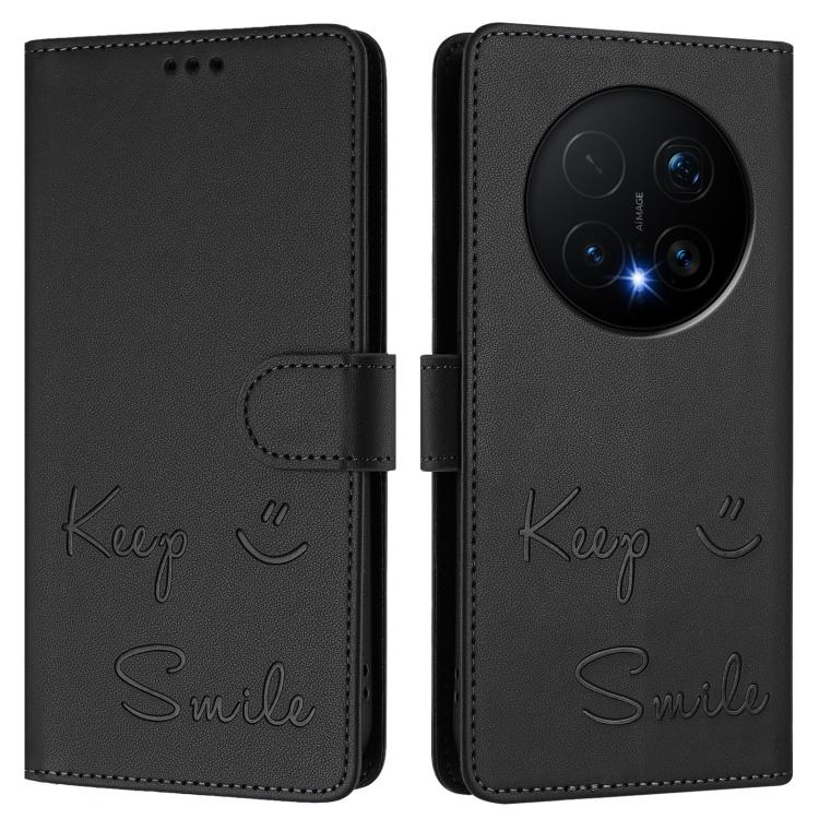 For Honor Magic8 Pro Smile Embossing RFID Leather Phone Case