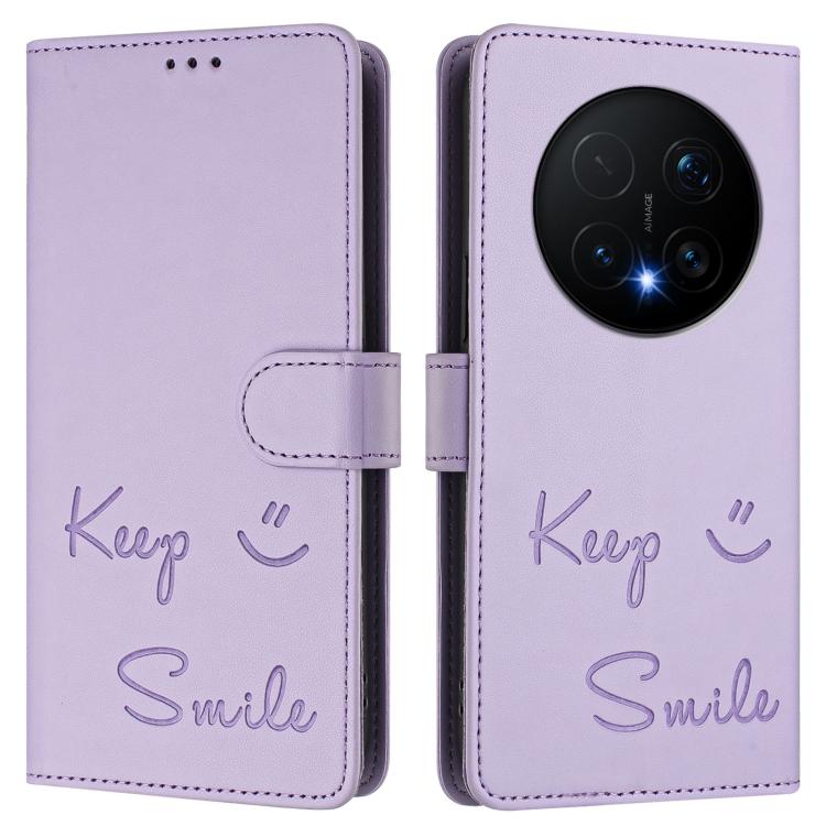 For Honor Magic8 Pro Smile Embossing RFID Leather Phone Case