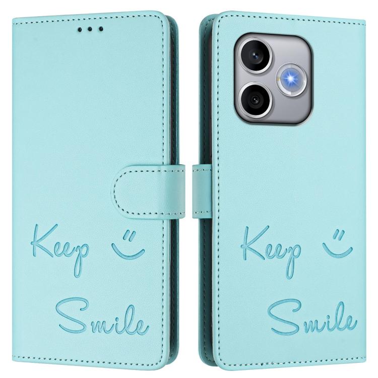 For Honor 600 Lite Global Smile Embossing RFID Leather Phone Case