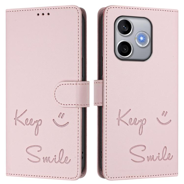 For Honor 600 Lite Global Smile Embossing RFID Leather Phone Case