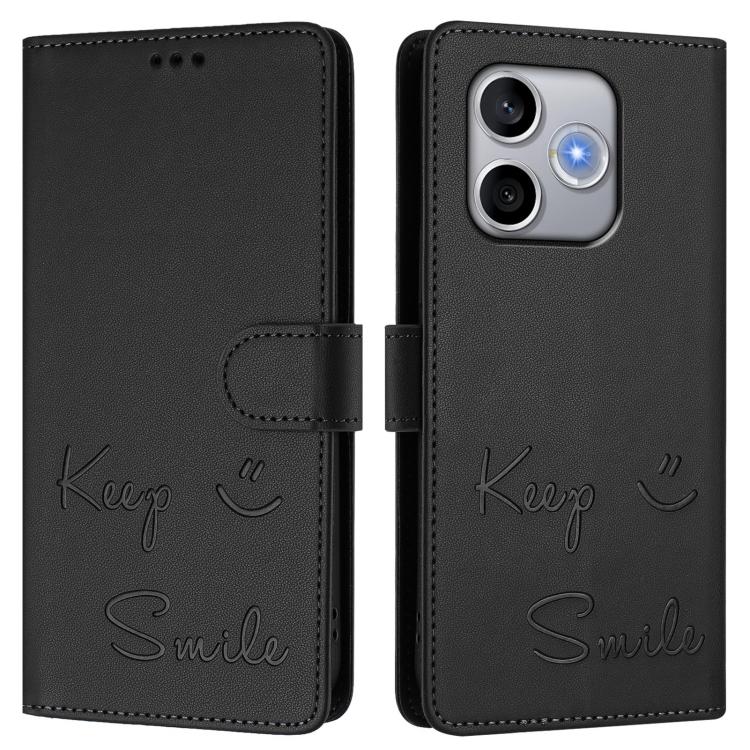 For Honor 600 Lite Global Smile Embossing RFID Leather Phone Case