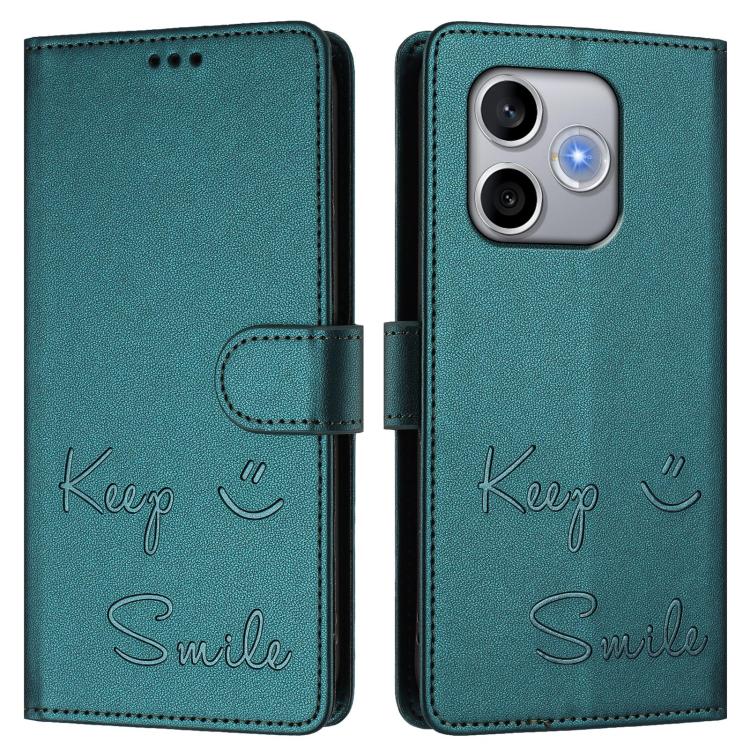 For Honor 600 Lite Global Smile Embossing RFID Leather Phone Case