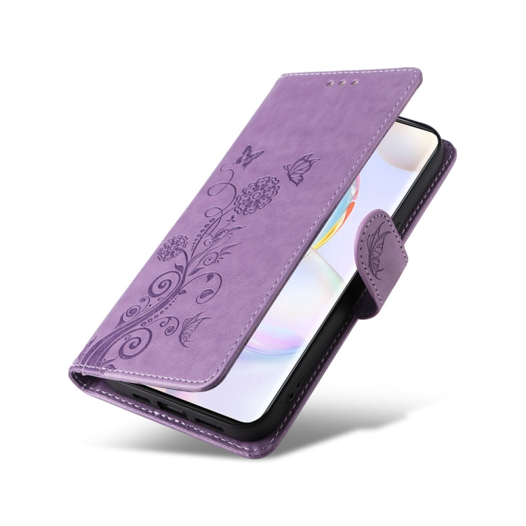 For OPPO A1 / A98 / F23 5G Embossed Butterfly Flowers Leather Phone Case