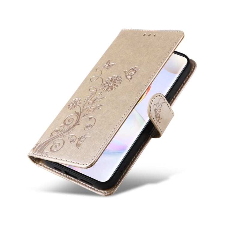 For OPPO A1 / A98 / F23 5G Embossed Butterfly Flowers Leather Phone Case