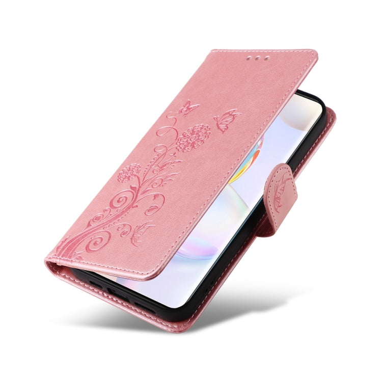 For OPPO A1 / A98 / F23 5G Embossed Butterfly Flowers Leather Phone Case
