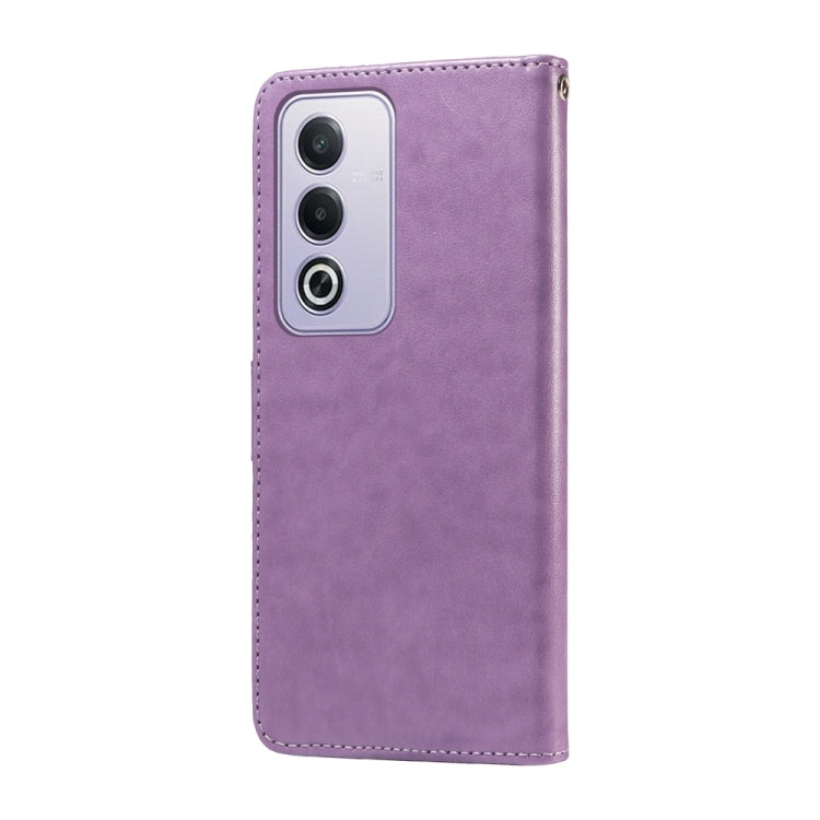 For OPPO A3 Pro 5G Global / India Embossed Butterfly Flowers Leather Phone Case