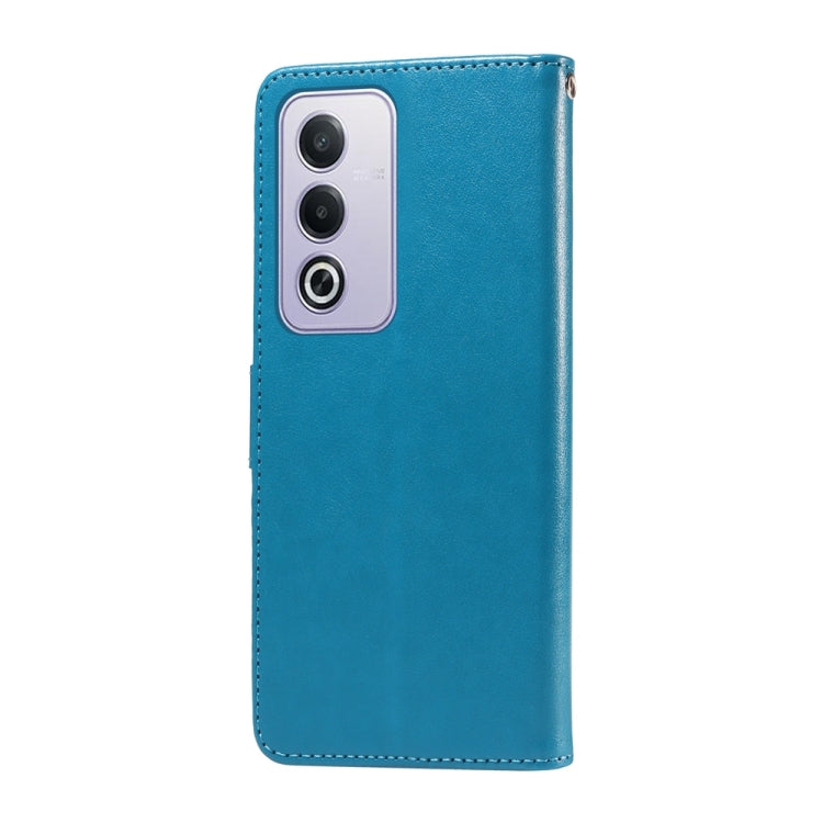 For OPPO A3 Pro 5G Global / India Embossed Butterfly Flowers Leather Phone Case