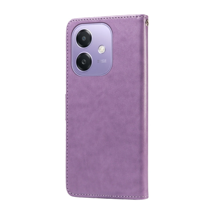 For OPPO A5x 4G / 5G / A3x 4G / 5G India Embossed Butterfly Flowers Leather Phone Case