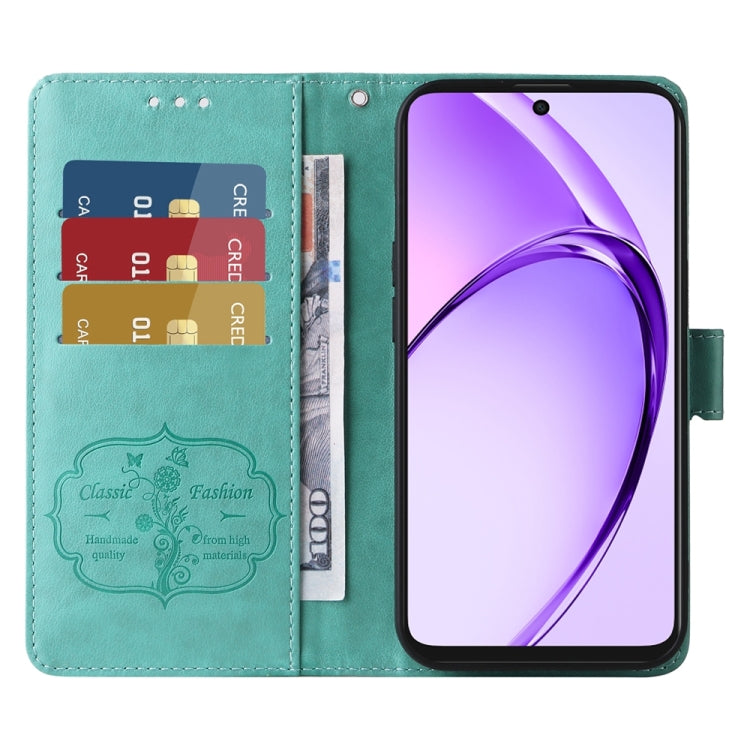 For OPPO A5x 4G / 5G / A3x 4G / 5G India Embossed Butterfly Flowers Leather Phone Case