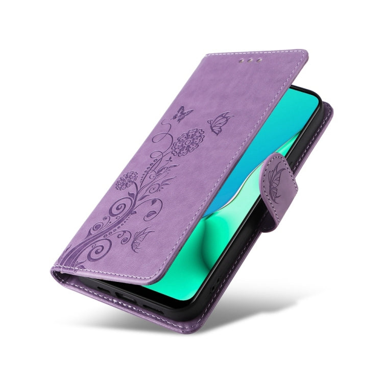 For OPPO A9 2020 / A11x / A5 2020 / A11 Embossed Butterfly Flowers Leather Phone Case