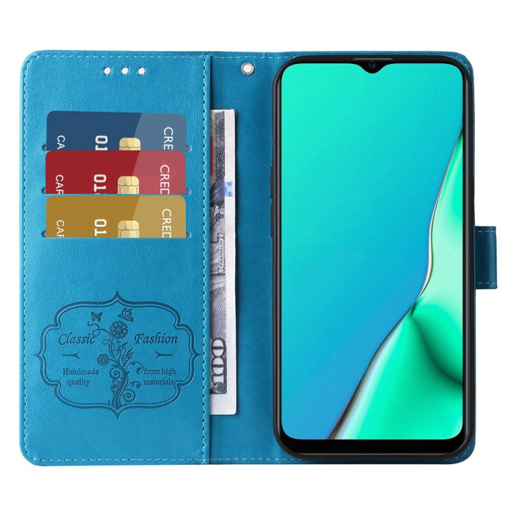 For OPPO A9 2020 / A11x / A5 2020 / A11 Embossed Butterfly Flowers Leather Phone Case