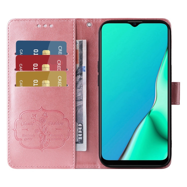 For OPPO A9 2020 / A11x / A5 2020 / A11 Embossed Butterfly Flowers Leather Phone Case