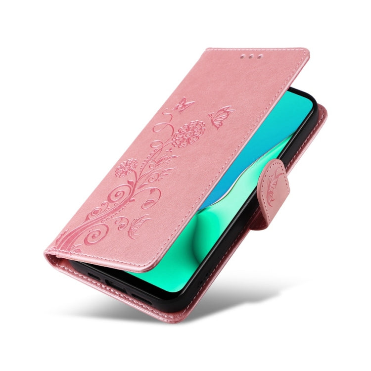 For OPPO A9 2020 / A11x / A5 2020 / A11 Embossed Butterfly Flowers Leather Phone Case