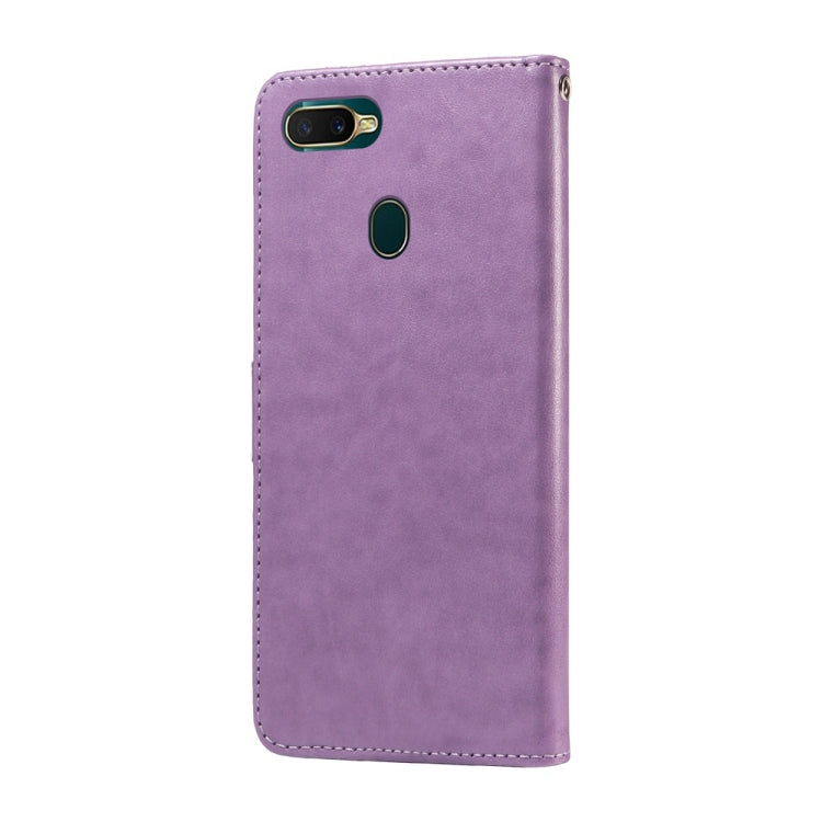 For OPPO A12 / A12s / A11k Embossed Butterfly Flowers Leather Phone Case