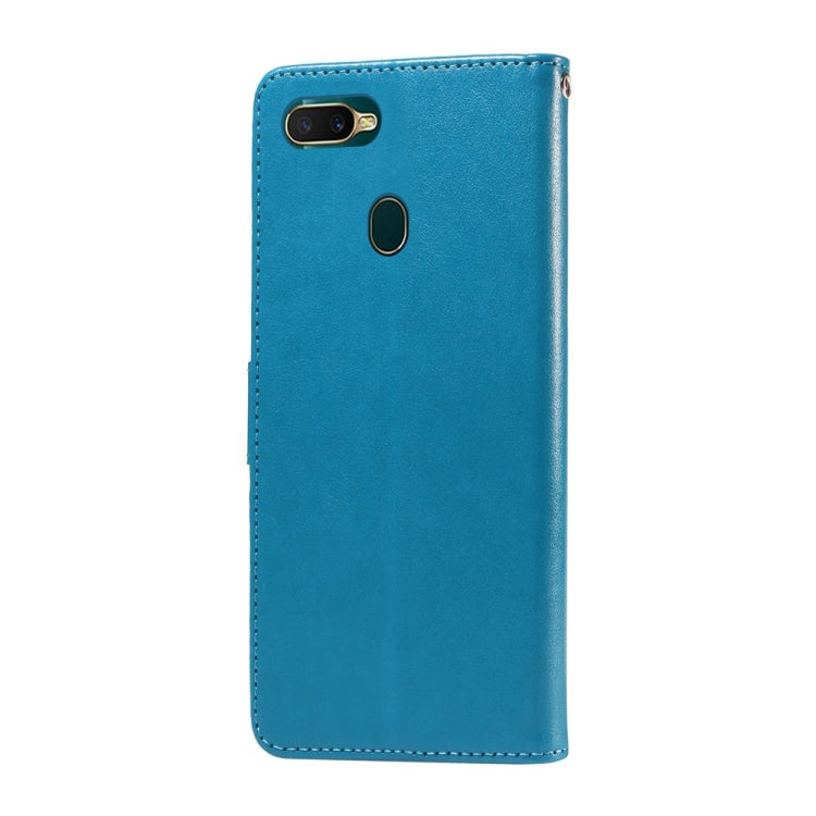 For OPPO A12 / A12s / A11k Embossed Butterfly Flowers Leather Phone Case