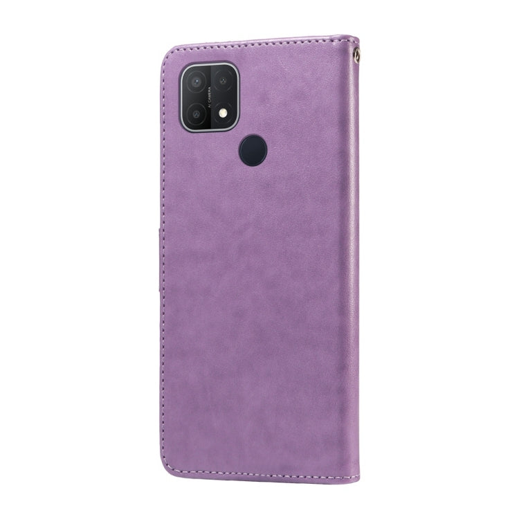 For OPPO A15 4G India / A15s / A16k / A16e Embossed Butterfly Flowers Leather Phone Case