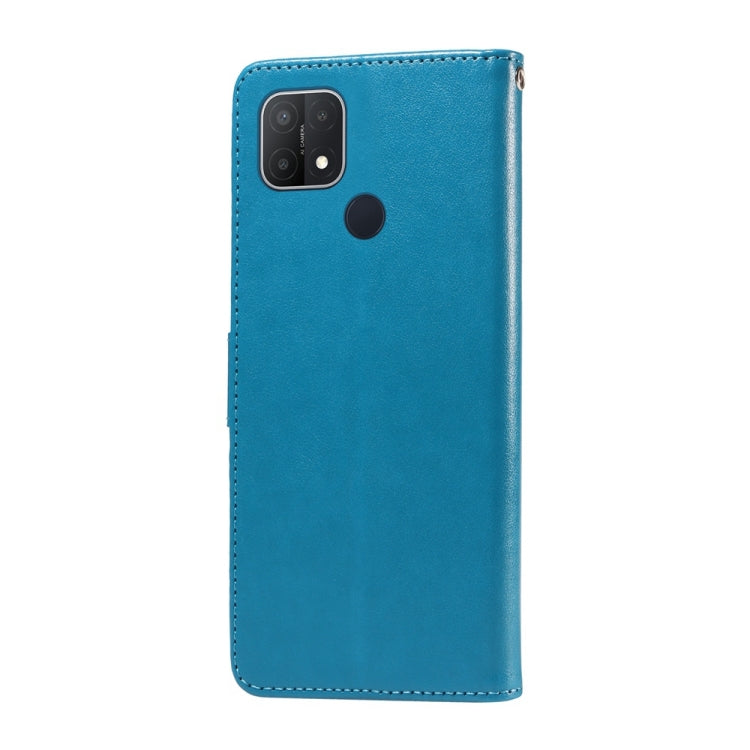 For OPPO A15 4G India / A15s / A16k / A16e Embossed Butterfly Flowers Leather Phone Case