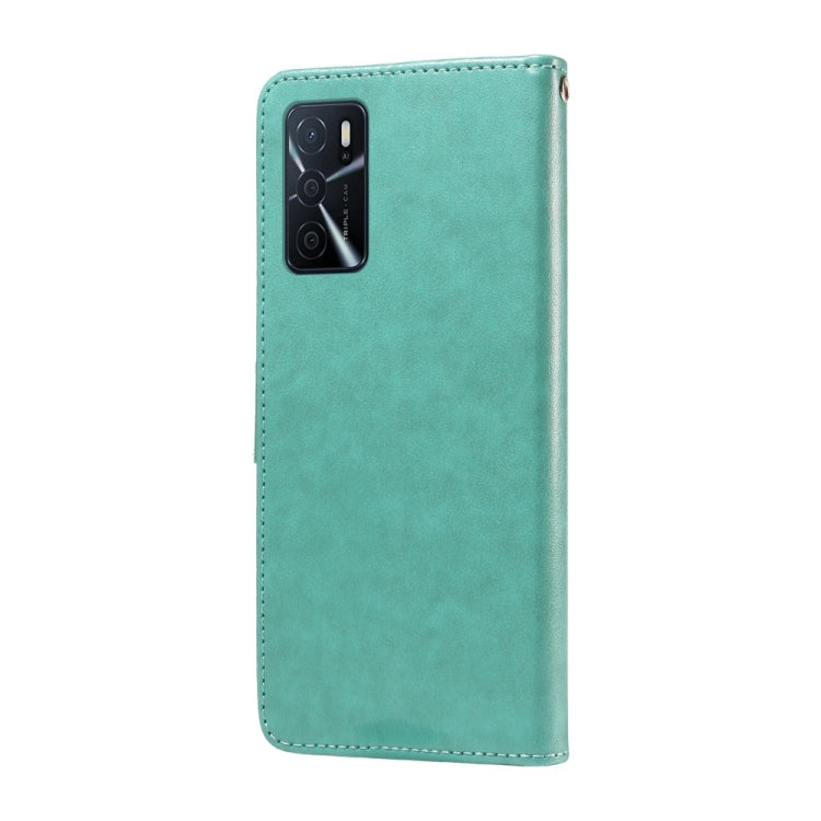 For OPPO A54 4G / A54s / A55 4G / 5G / A53s 5G Embossed Butterfly Flowers Leather Phone Case