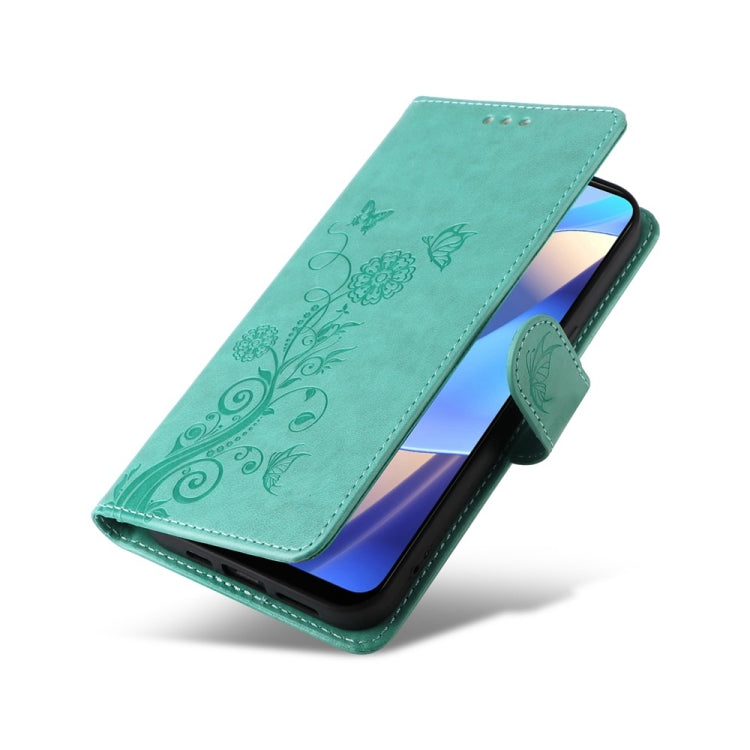 For OPPO A54 4G / A54s / A55 4G / 5G / A53s 5G Embossed Butterfly Flowers Leather Phone Case