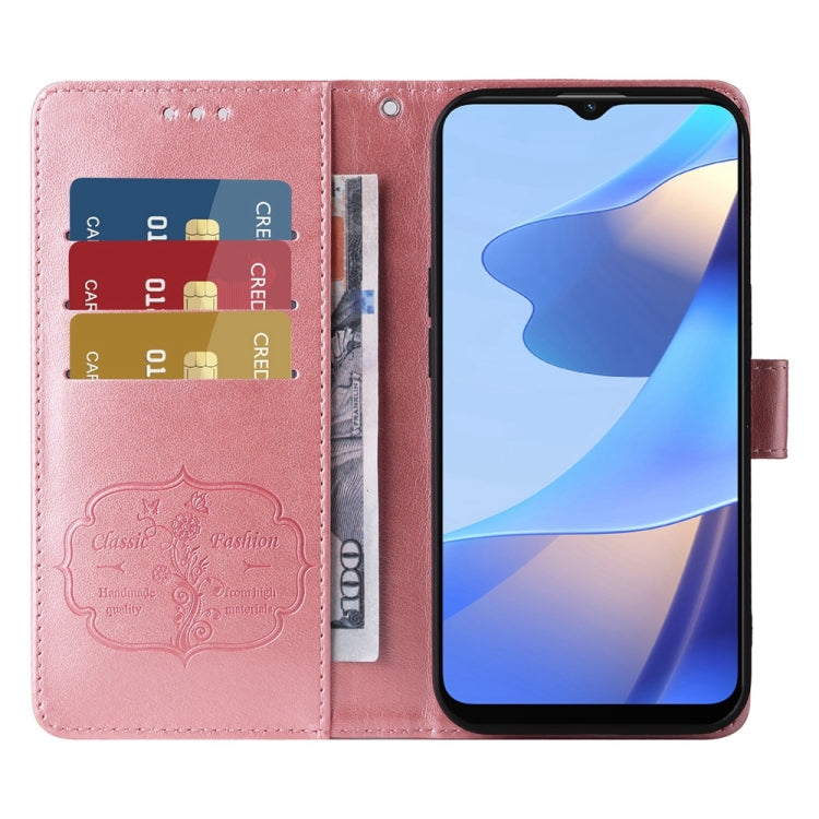 For OPPO A54 4G / A54s / A55 4G / 5G / A53s 5G Embossed Butterfly Flowers Leather Phone Case