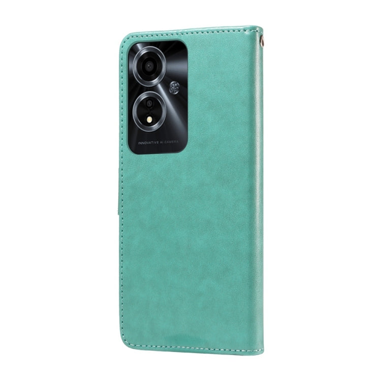 For OPPO A59 5G Embossed Butterfly Flowers Leather Phone Case