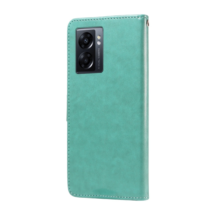 For OPPO A77 4G / 5G / A77s 4G Global Embossed Butterfly Flowers Leather Phone Case