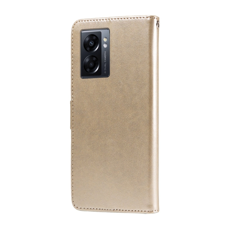 For OPPO A77 4G / 5G / A77s 4G Global Embossed Butterfly Flowers Leather Phone Case