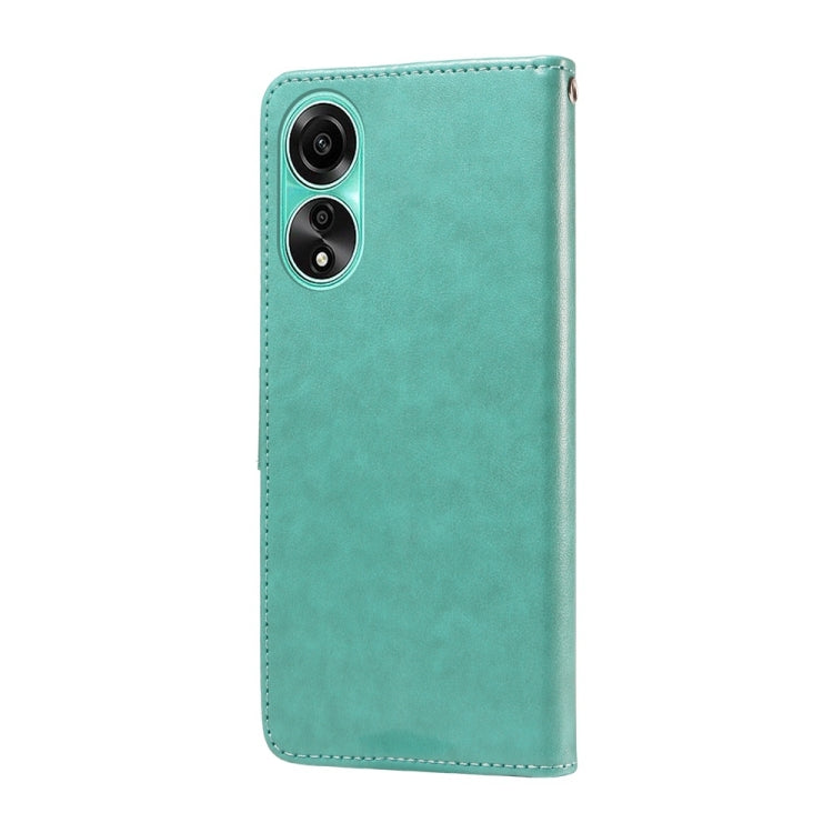 For OPPO A78 4G Embossed Butterfly Flowers Leather Phone Case