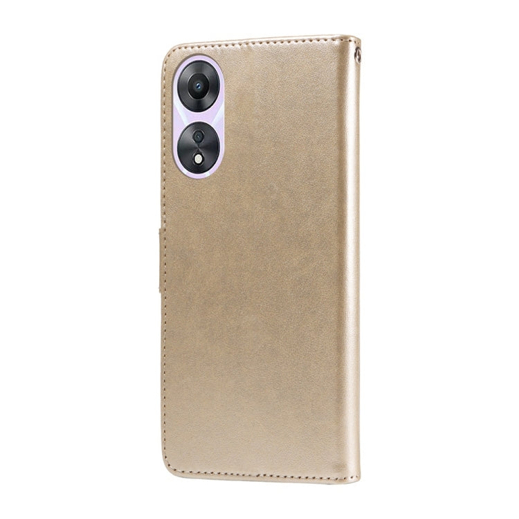 For OPPO A78 5G Global / A58x 5G / A1 Active Embossed Butterfly Flowers Leather Phone Case