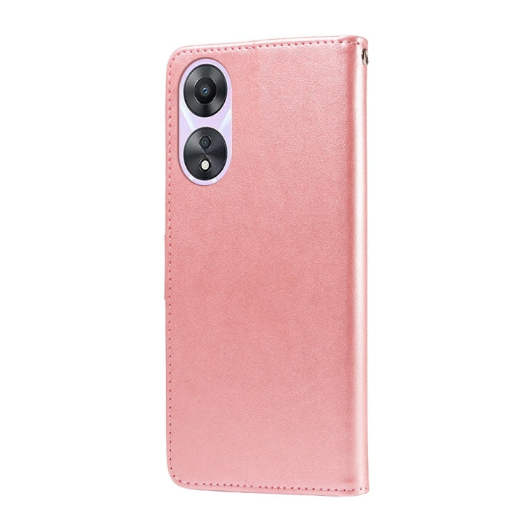 For OPPO A78 5G Global / A58x 5G / A1 Active Embossed Butterfly Flowers Leather Phone Case